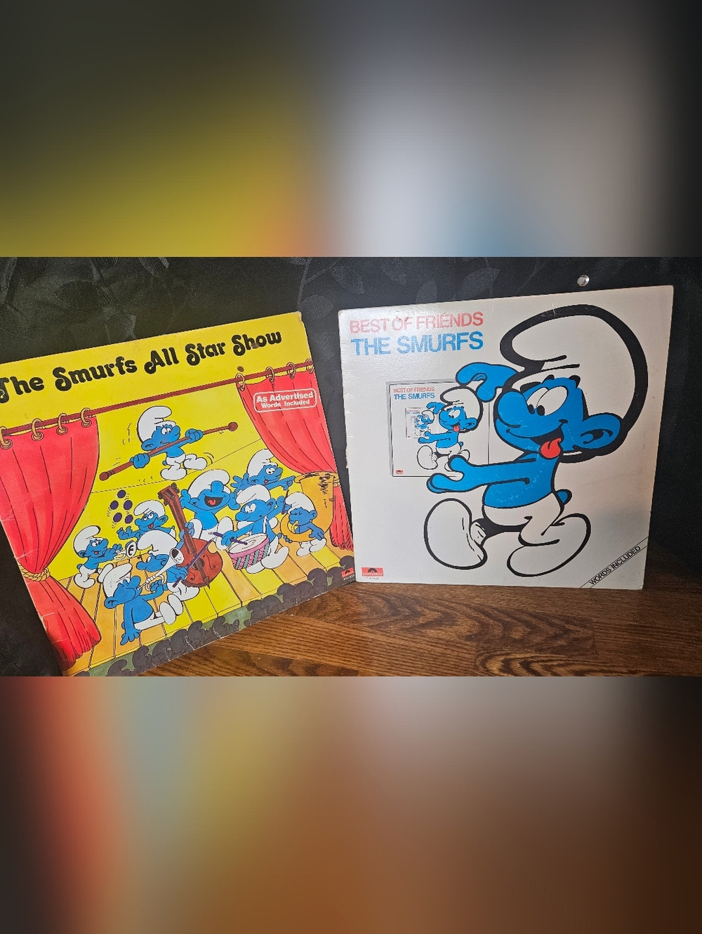 Smurf Vinyl- Set of 2